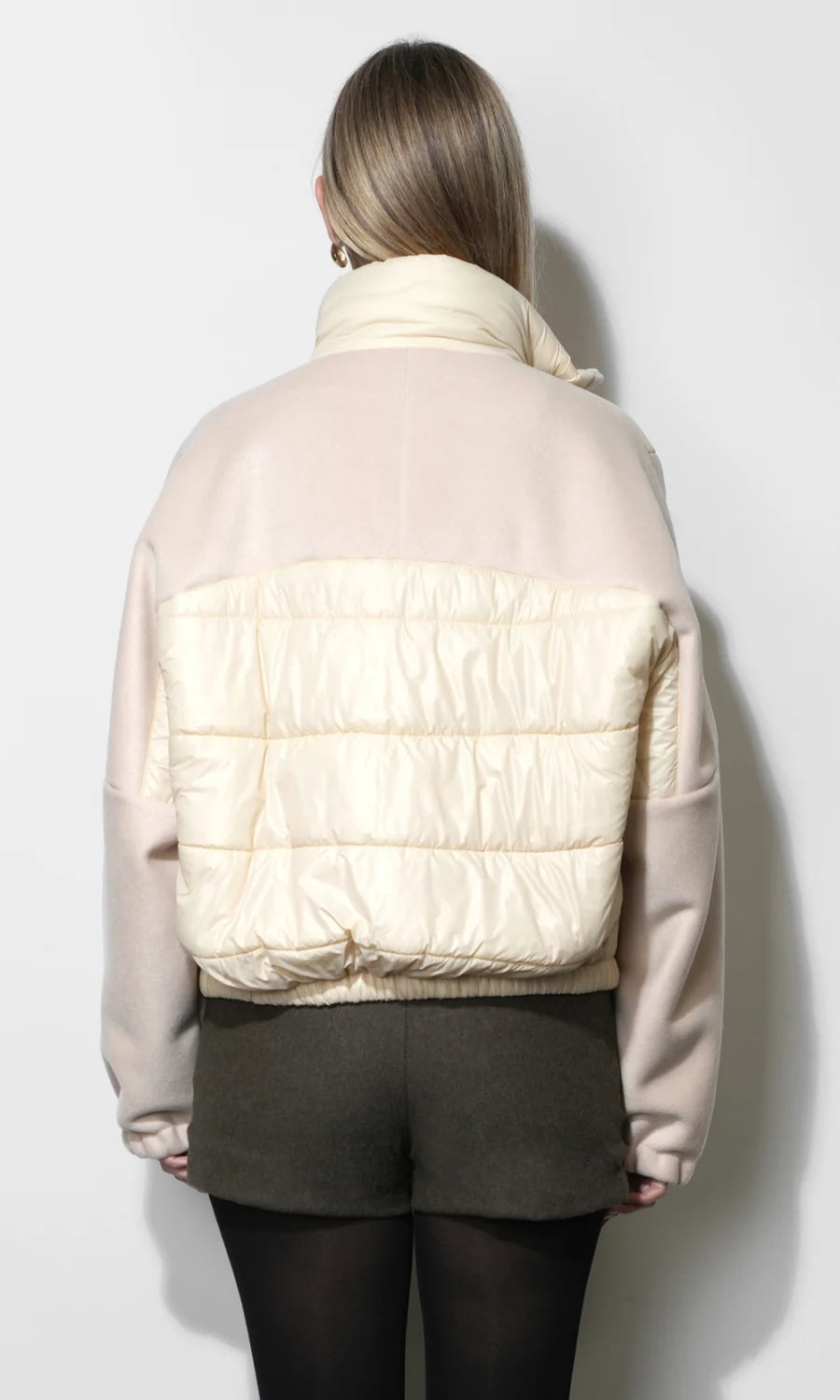 Soma Mixed Media Puffer Jacket