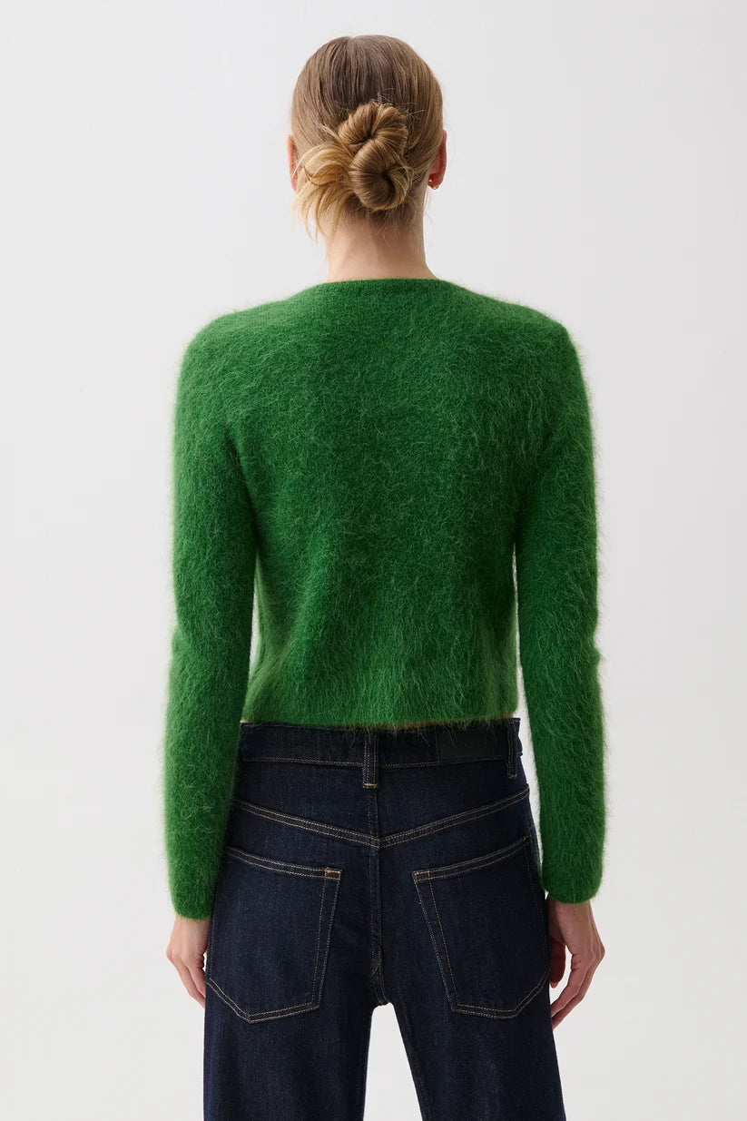 Yara Alpaca Blend Cardigan - Vivid Moss