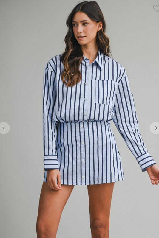 The Pin Stripe Skirt Set