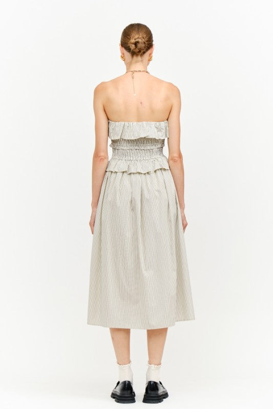 Flynn Cream Stripe Dress