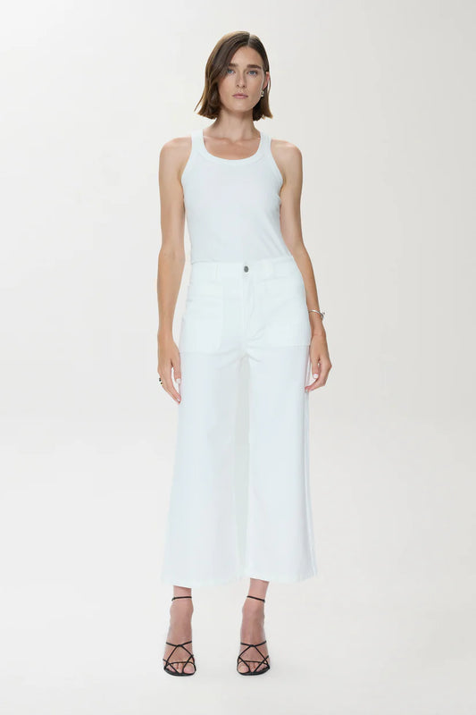 Pistola - Zooey Patch Pocket Utility Pant, Le Blanc