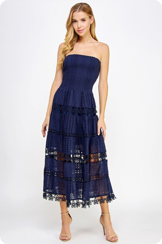 Midi Eyelet Dress