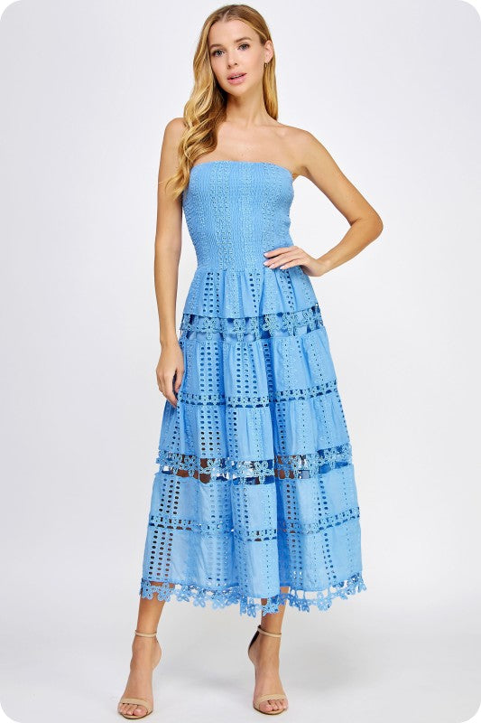 Midi Eyelet Dress
