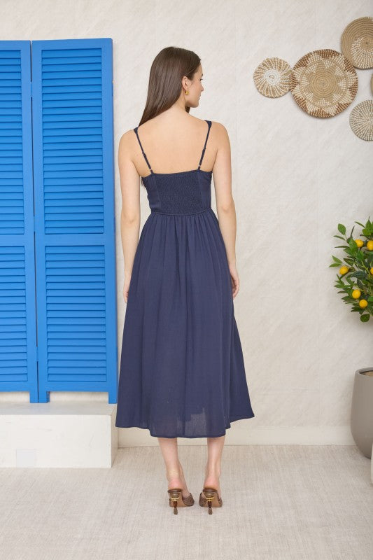 Corset Detail Midi Dress