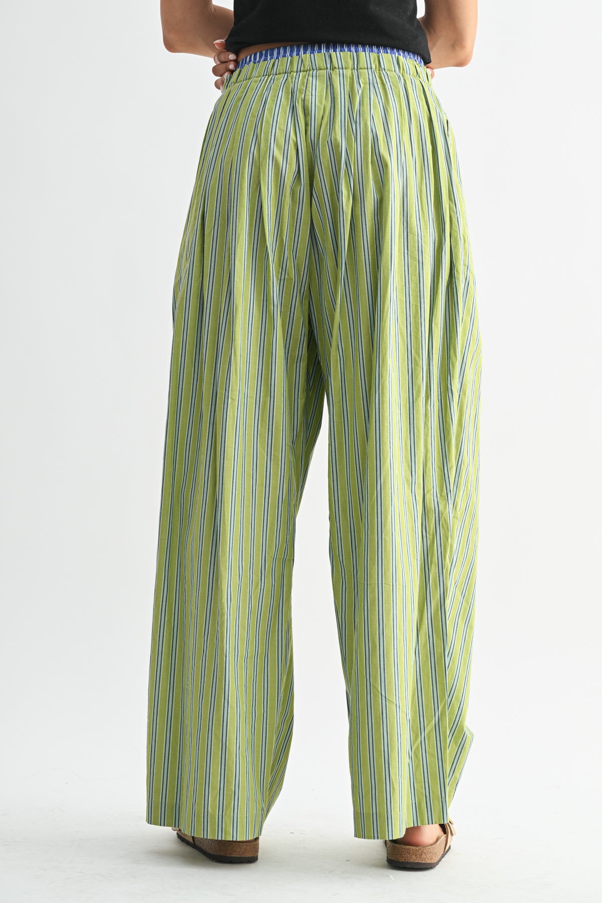 Striped Wide-leg Trousers