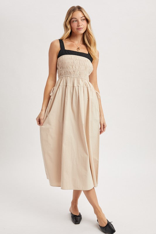 Smocked Midi Dress