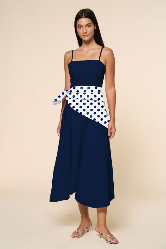 Bandana Sleeveless Tie Maxi Dress