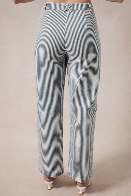 Striped Denim Pants