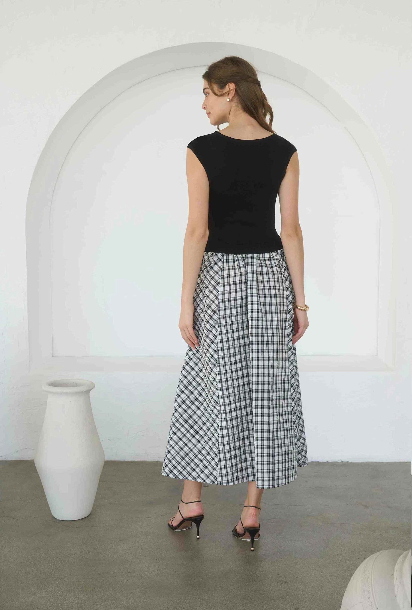 Plaid Midi Dress