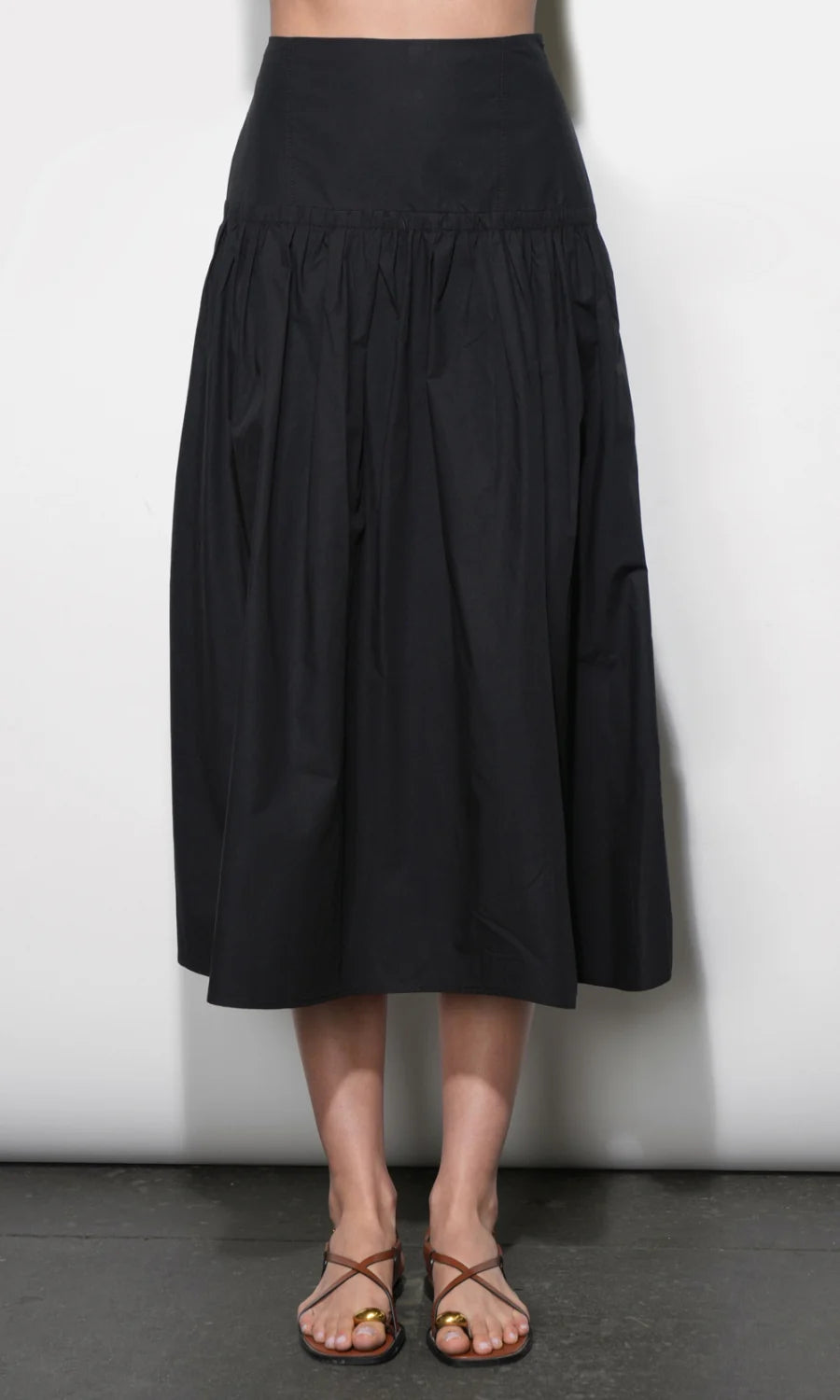 Oren Poplin Midi Skirt