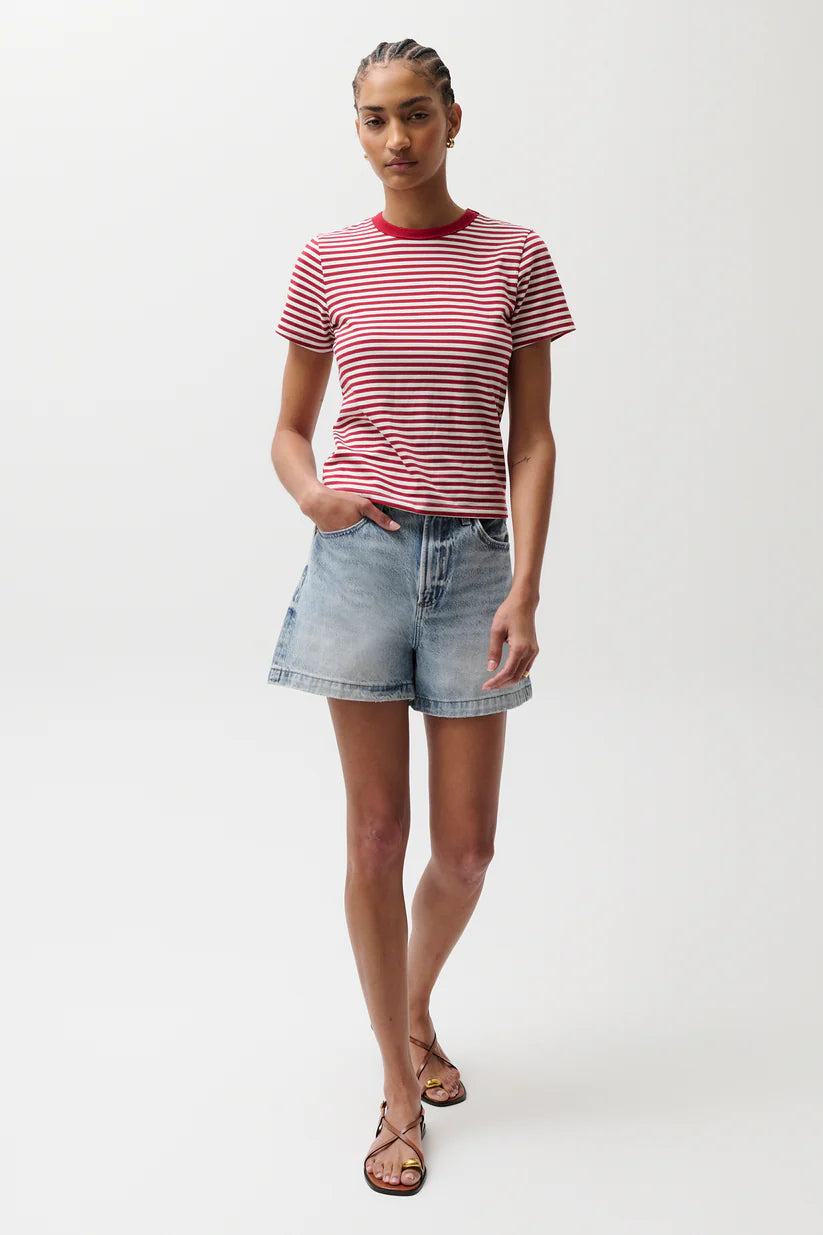 Pistola - Saige High Rise A-Line Short, French Riviera