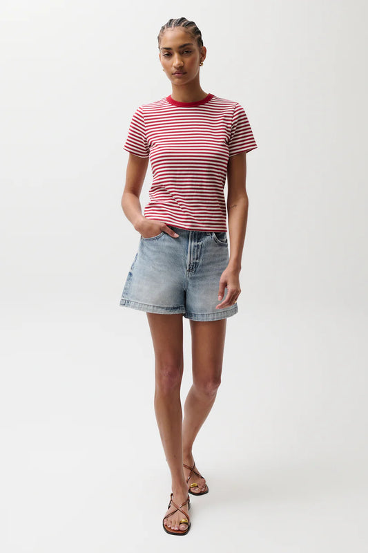 Pistola - Saige High Rise A-Line Short, French Riviera