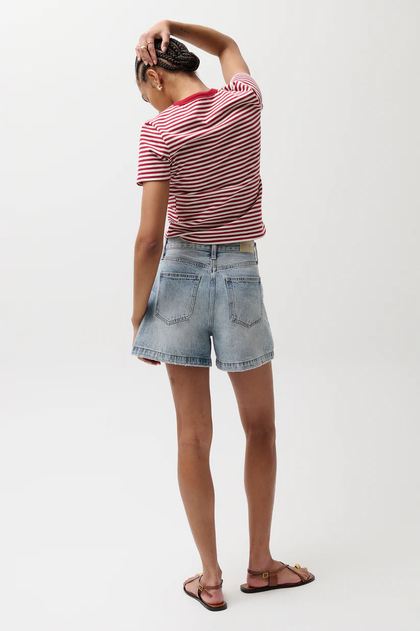 Pistola - Saige High Rise A-Line Short, French Riviera