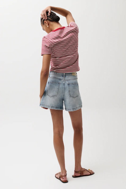 Pistola - Saige High Rise A-Line Short, French Riviera