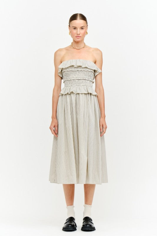 Flynn Cream Stripe Dress